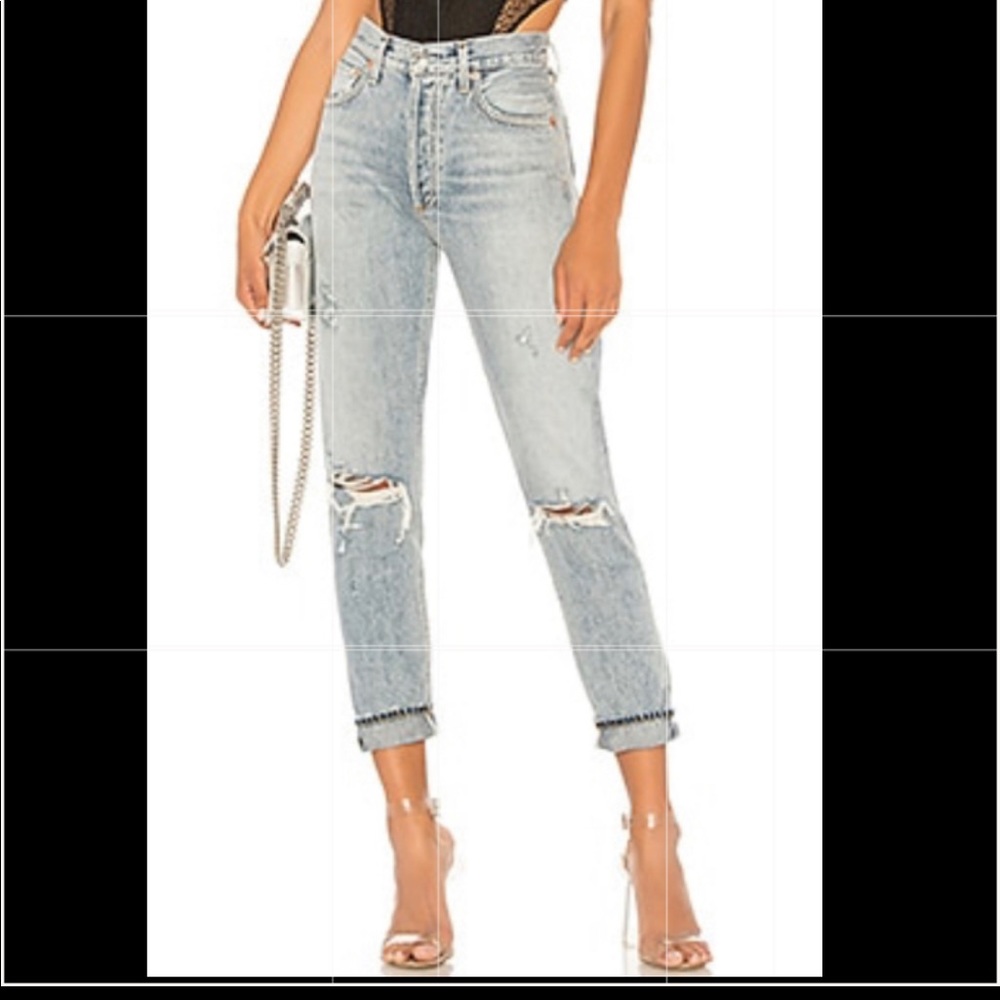 AGOLDE Jamie High Rise Classic Jeans Resolution Wash Size 27